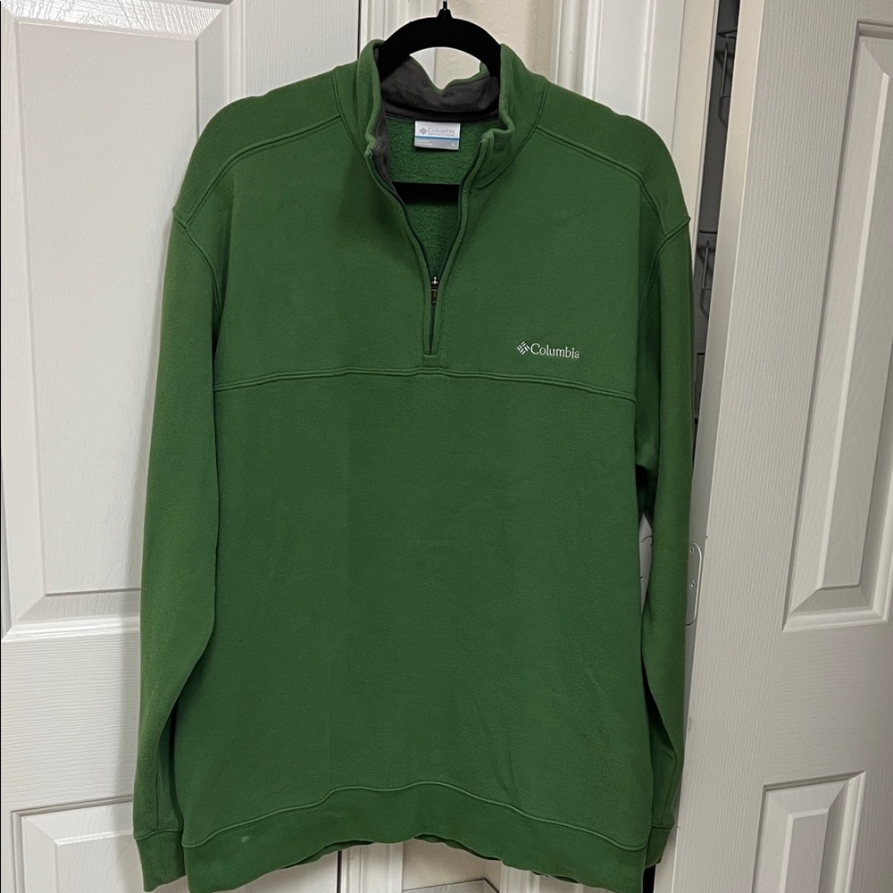 Columbia Men's Forest Green Zip-Up Sweater